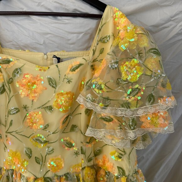 JessaKae Yellow Floral Midi Dress 3X - Picture 6 of 15